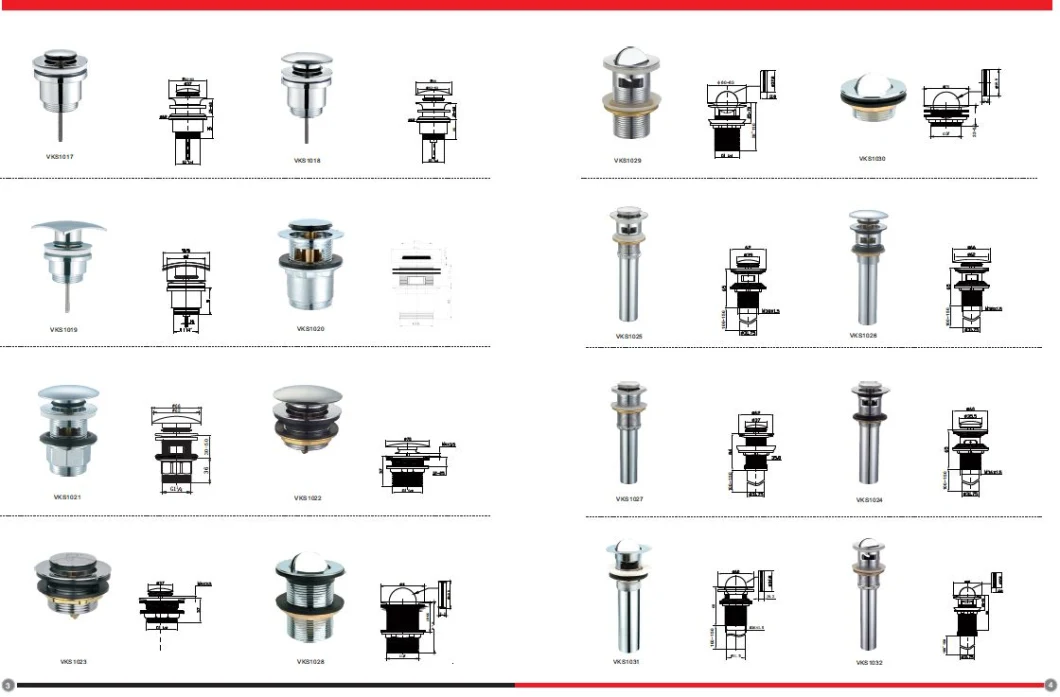 Bath and Basin Spare Parts Brass Plug for Pop up Drainer Waste (ALPJ0024)